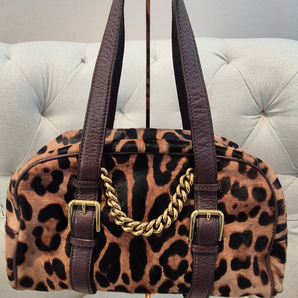 Dolce & Gabbana Pony-Style Calfskin Handbag with Gold hardware