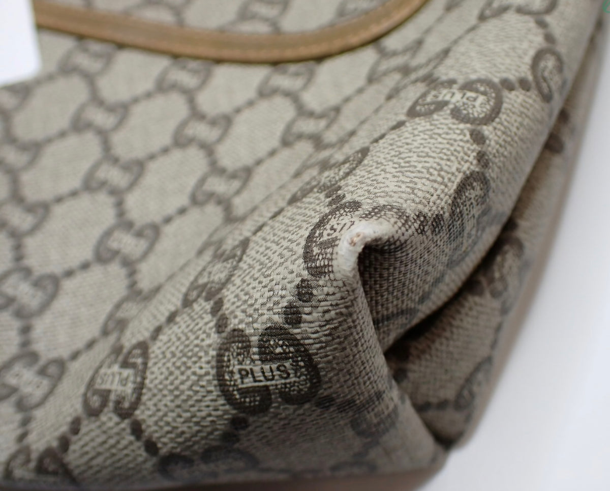 Gucci Plus Vintage GG Monogram Front Pocket Web Strap Shopper Tote Bag Pre-owned