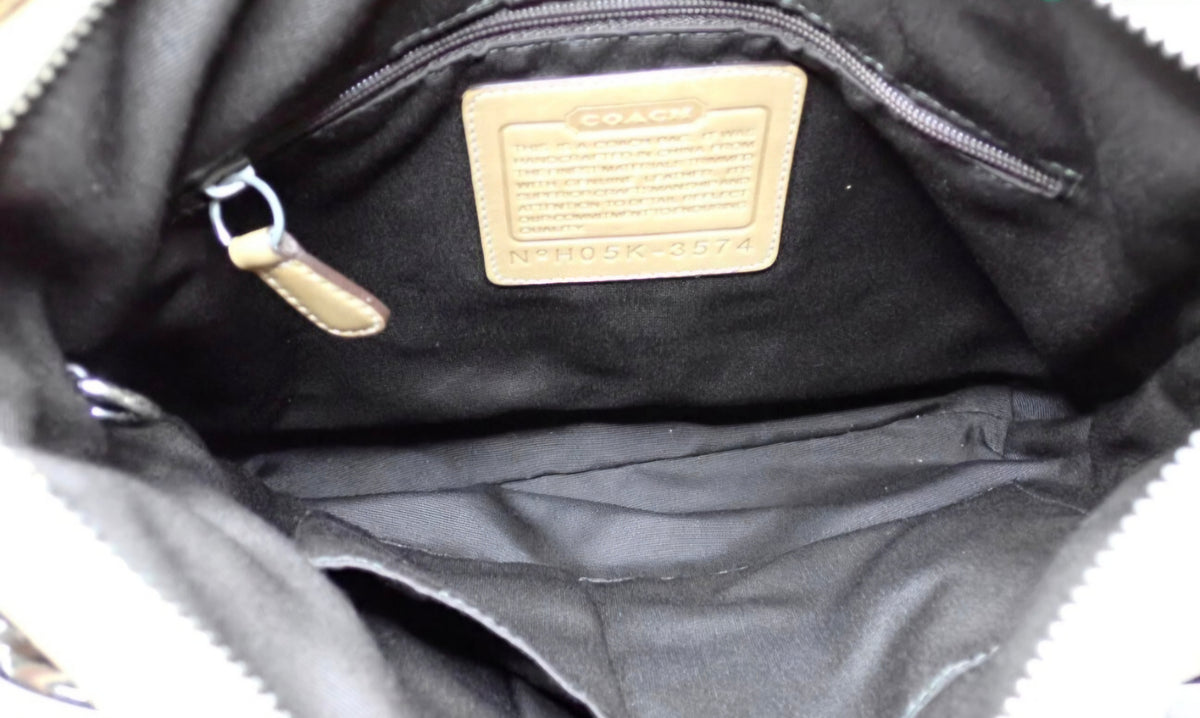 Coach Soho Signature Jacquard Belted Duffle Bag Khaki Tan Pre-owned