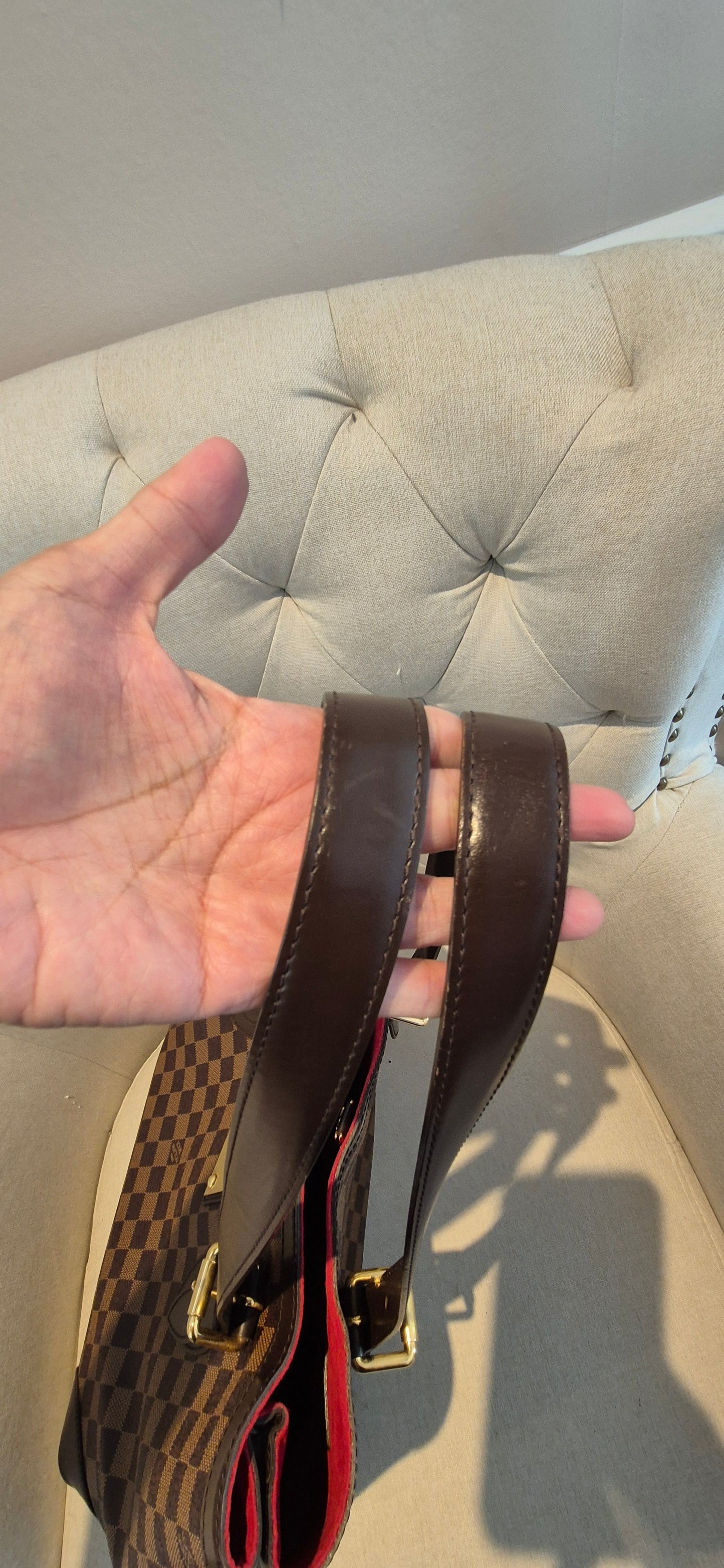 Louis Vuitton Damier Ebene Hampstead MM Tote Bag