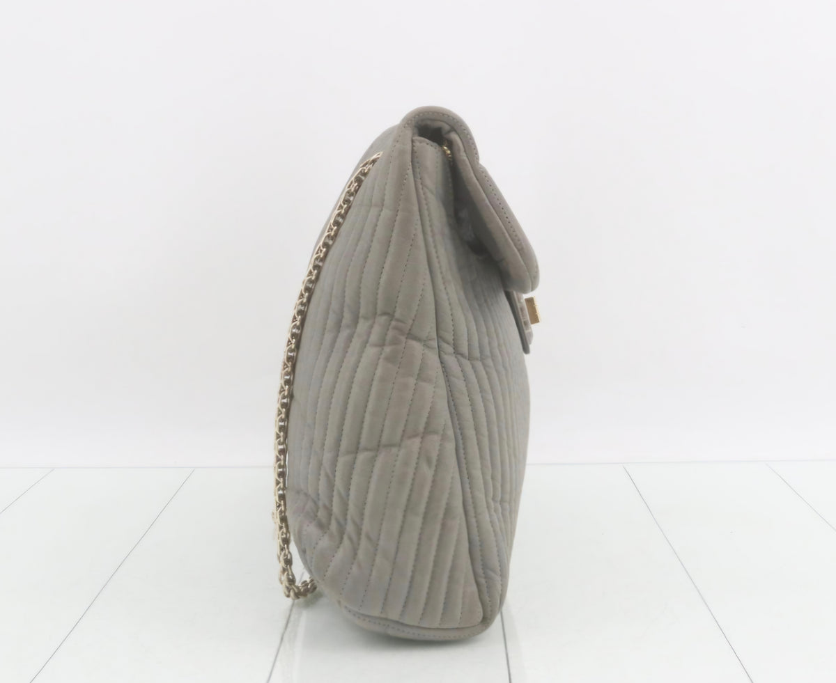 Pre-Owned Chanel Quilted Jersey Flap Bag