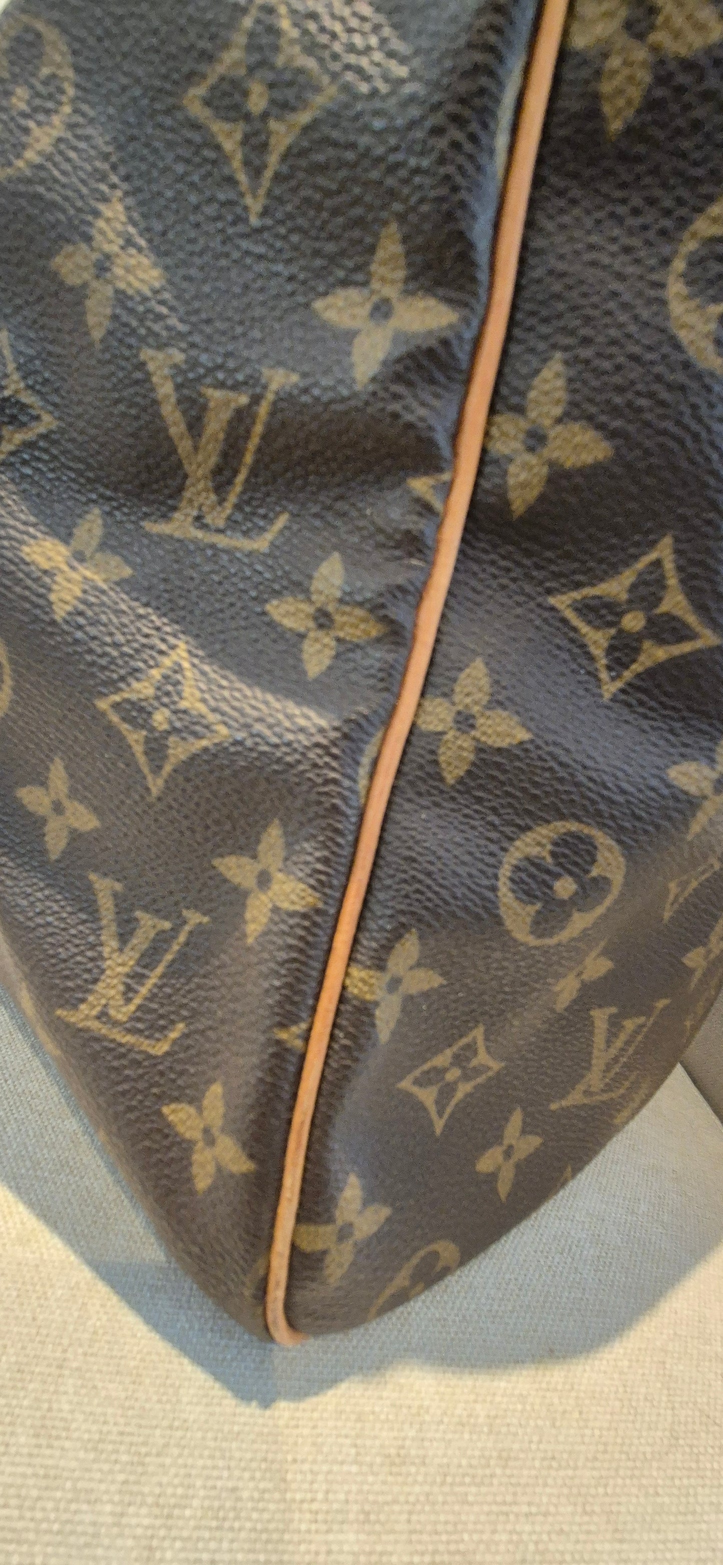 Louis Vuitton Sac Souple 45 Duffle Bag, Brown Canvas Leather Monogram