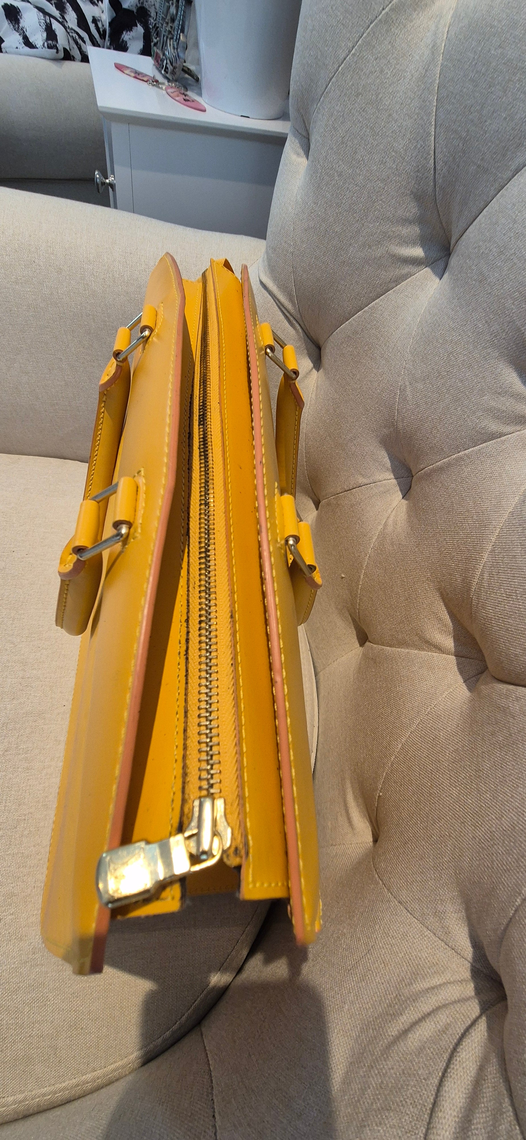 Louis Vuitton Riviera Yellow Epi Leather Top Handle