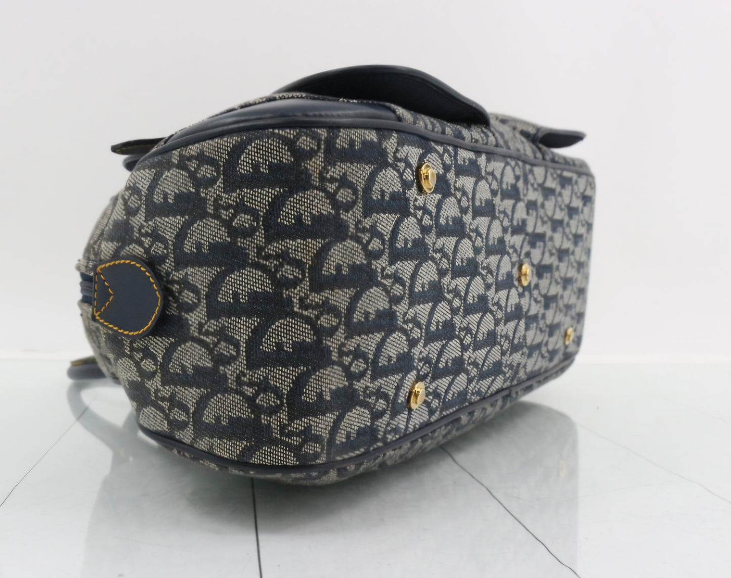 Christian Dior Trotter Canvas Double Saddle Bowler Bag