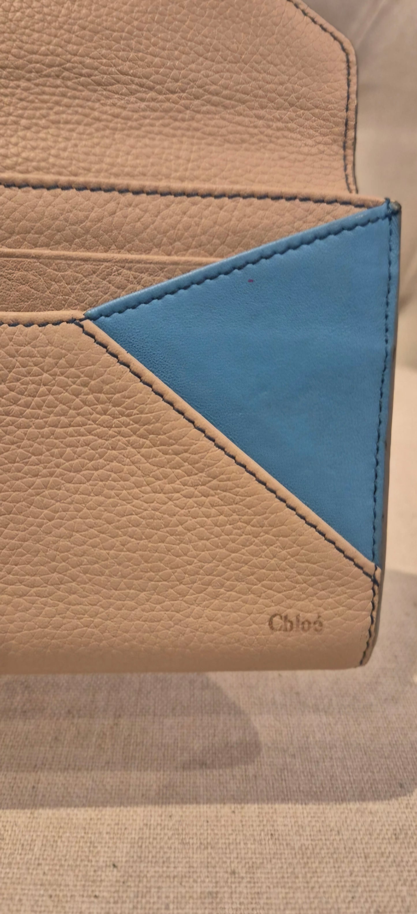 Chloe Wallet Patchwork Leather Bifold Multicolor