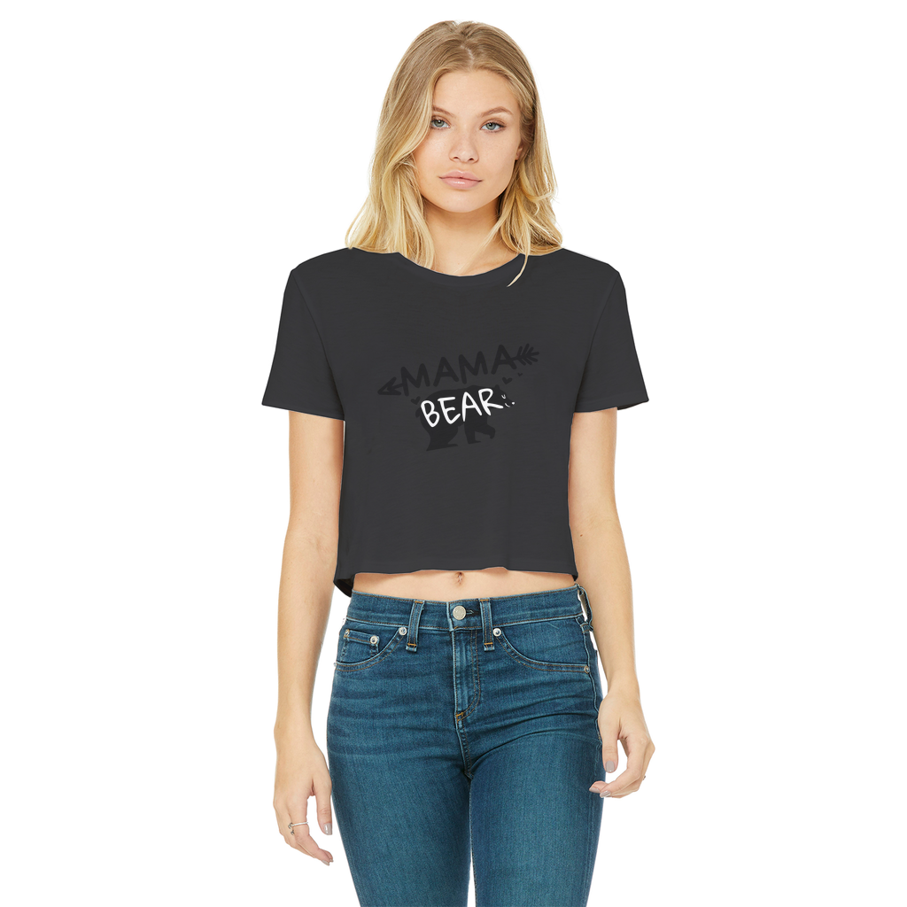 BEAR-3 Classic Women's Cropped Raw Edge T-Shirt