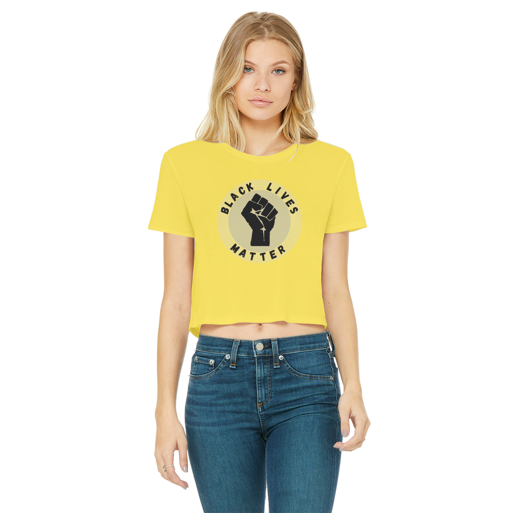 black lives matter Classic Women's Cropped Raw Edge T-Shirt