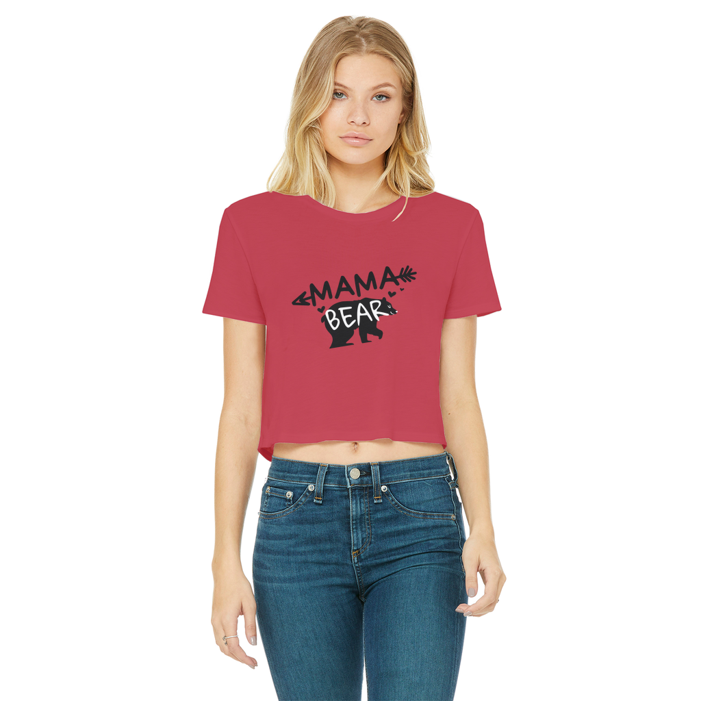 BEAR-3 Classic Women's Cropped Raw Edge T-Shirt