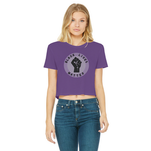 black lives matter Classic Women's Cropped Raw Edge T-Shirt