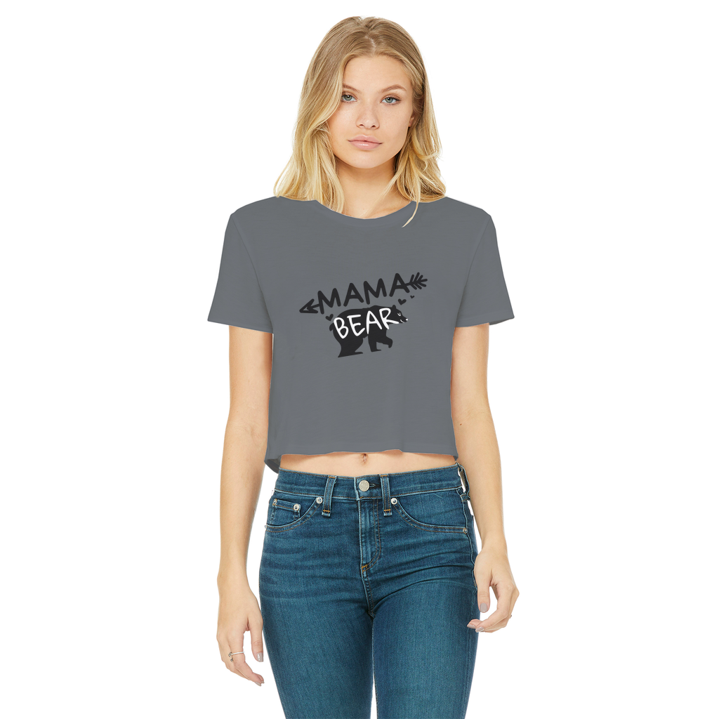 BEAR-3 Classic Women's Cropped Raw Edge T-Shirt