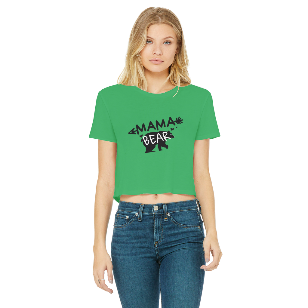 BEAR-3 Classic Women's Cropped Raw Edge T-Shirt