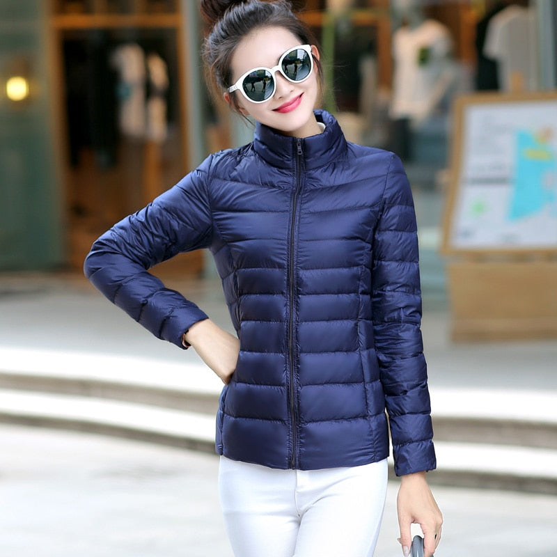 Women's Ultra Light Duck Down Jackets Autumn Winter Coat