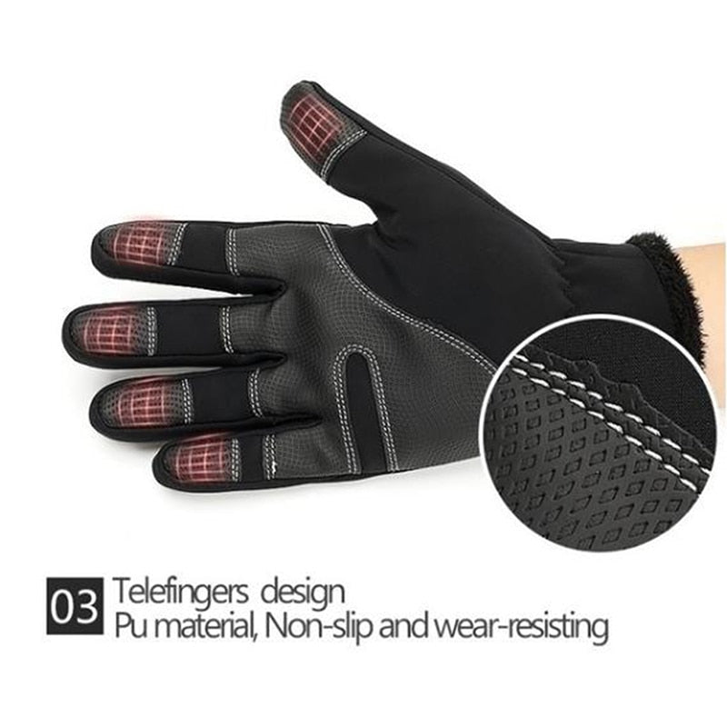 Winter Gloves Waterproof Thermal Touch Screen Thermal Windproof Warm Gloves Cold Weather Running Sports Hiking Ski Gloves