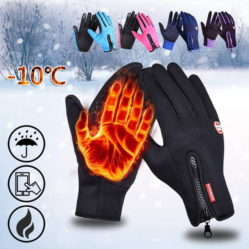 Hot Winter Gloves For Men Women Touchscreen Warm Outdoor Cycling Driving Motorcycle Cold Gloves Windproof Non-Slip Womens Gloves
