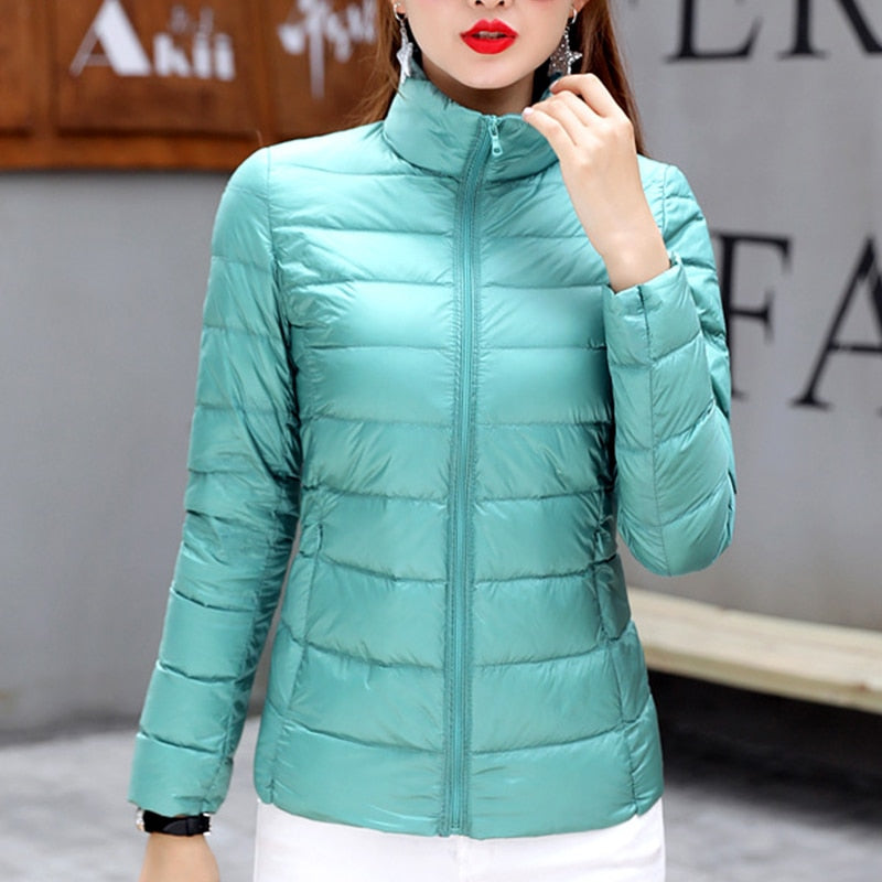 Women's Ultra Light Duck Down Jackets Autumn Winter Coat