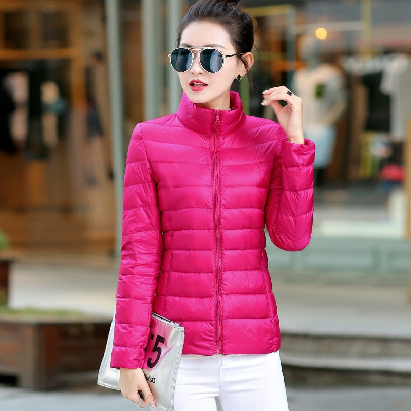 Women's Ultra Light Duck Down Jackets Autumn Winter Coat