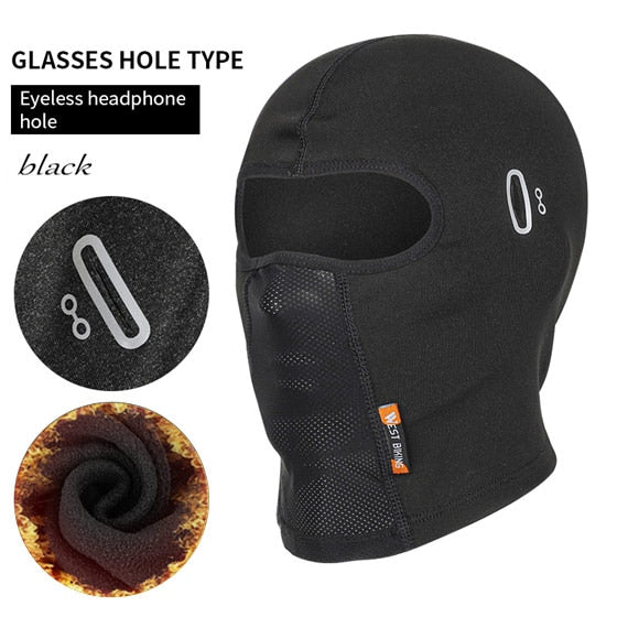 WEST BIKING Cycling Cap Winter Warm Running Scarf Balaclava Velvet Bike Full Face Cover Headwear Climbing Fishing Skating Hat