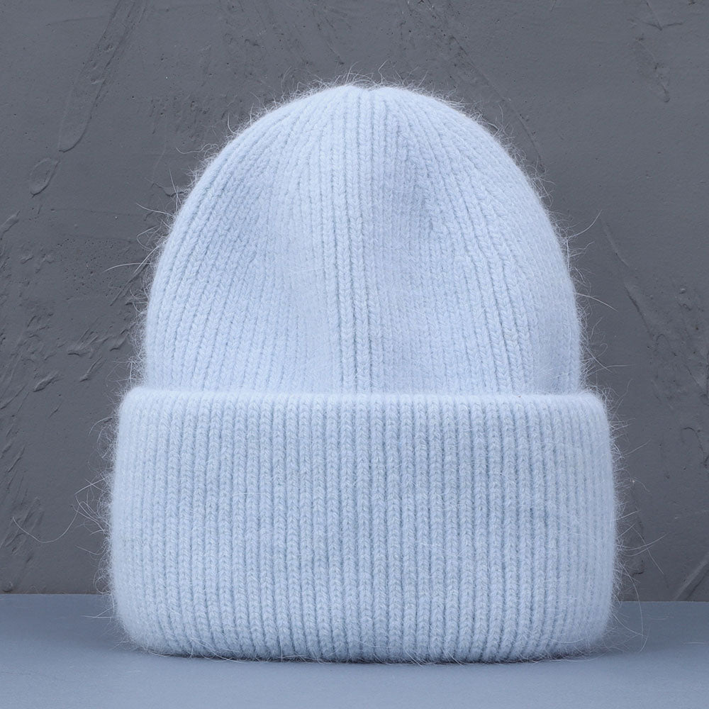 Hot Selling Winter Hat Real Rabbit Fur Winter Hats For Women Fashion Warm Beanie Hats Women Solid Adult Cover Head Cap