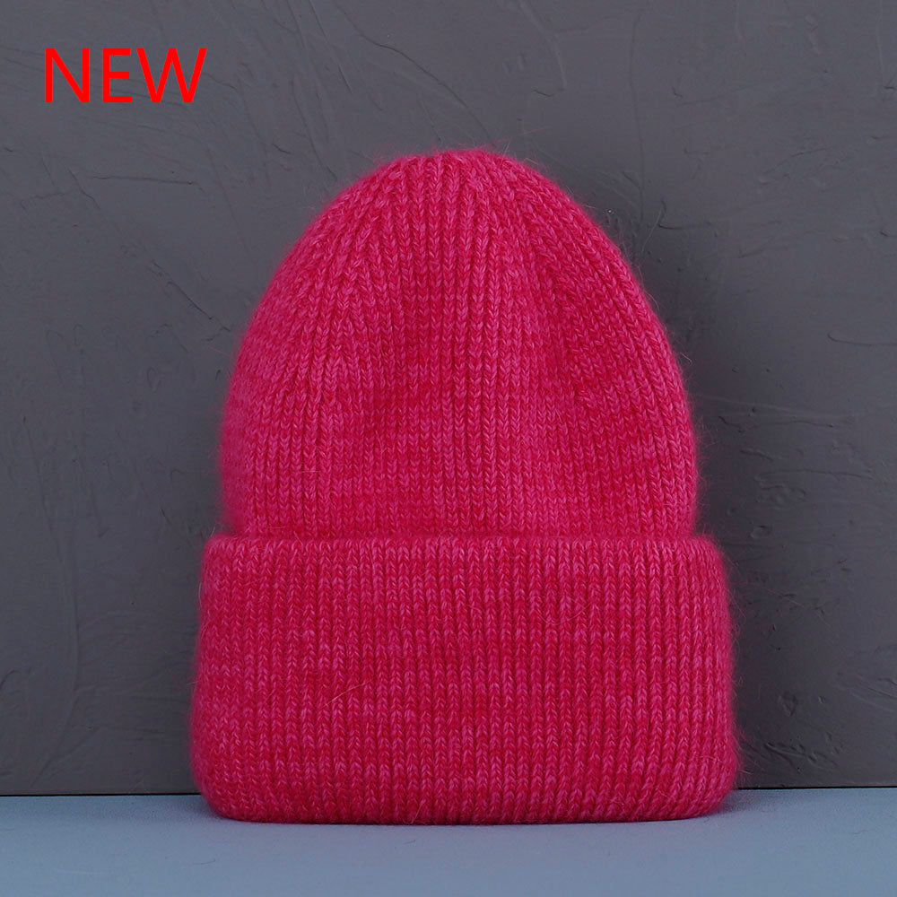 Hot Selling Winter Hat Real Rabbit Fur Winter Hats For Women Fashion Warm Beanie Hats Women Solid Adult Cover Head Cap