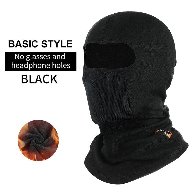 WEST BIKING Cycling Cap Winter Warm Running Scarf Balaclava Velvet Bike Full Face Cover Headwear Climbing Fishing Skating Hat