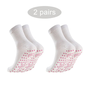 1/2/4Pair Self-heating Socks Men Women Health Warming Fever Sock Non-slip Dot Foot Massage Magnetic Therapy Relieve Tired Winter
