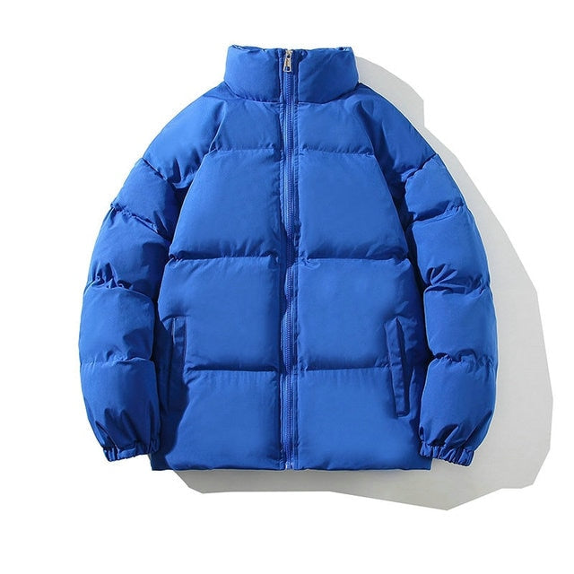 Winter Jacket Men Parkas Thicken Warm Coat Mens Stand Collar Jackets Solid Color Parka Coat Women Fashion New Streetwear 5XL