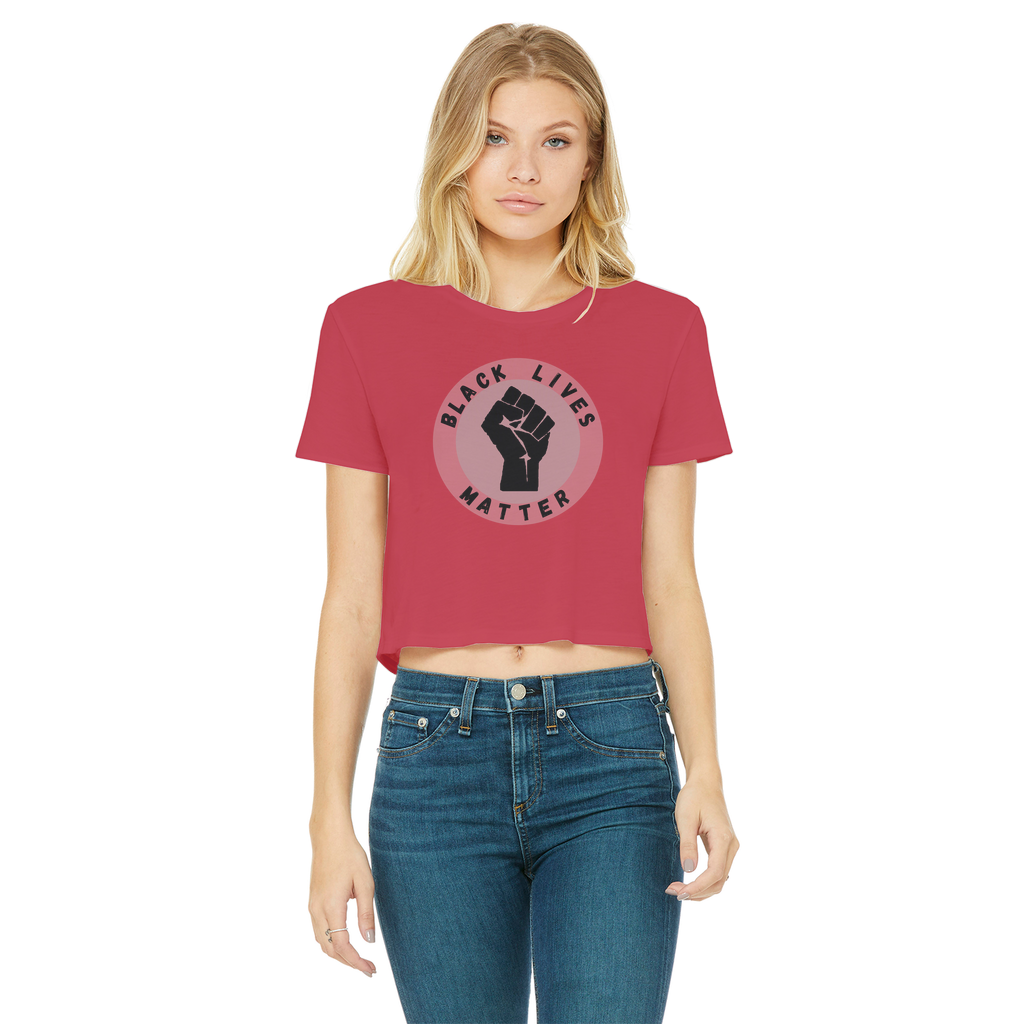 black lives matter Classic Women's Cropped Raw Edge T-Shirt