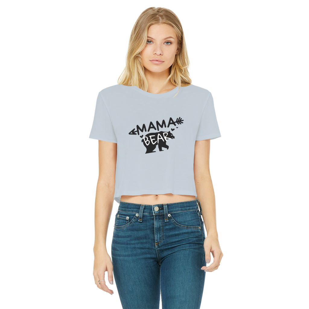 BEAR-3 Classic Women's Cropped Raw Edge T-Shirt