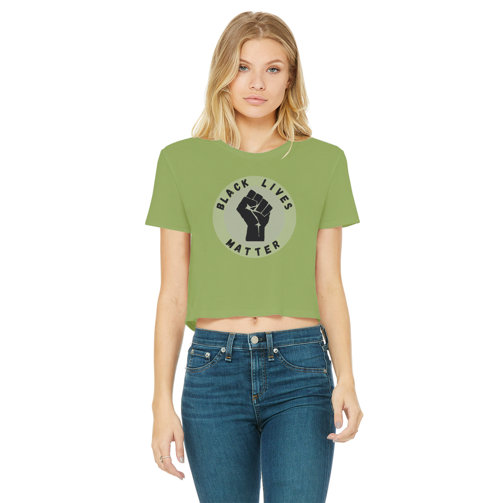 black lives matter Classic Women's Cropped Raw Edge T-Shirt