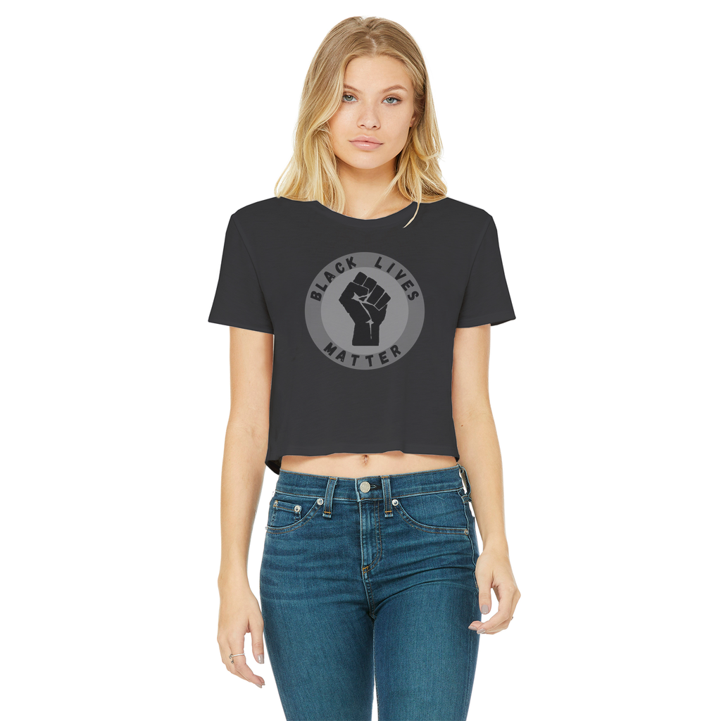 black lives matter Classic Women's Cropped Raw Edge T-Shirt