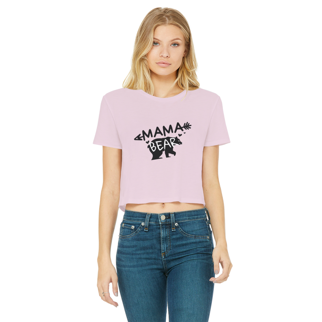 BEAR-3 Classic Women's Cropped Raw Edge T-Shirt