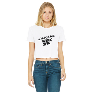 BEAR-3 Classic Women's Cropped Raw Edge T-Shirt