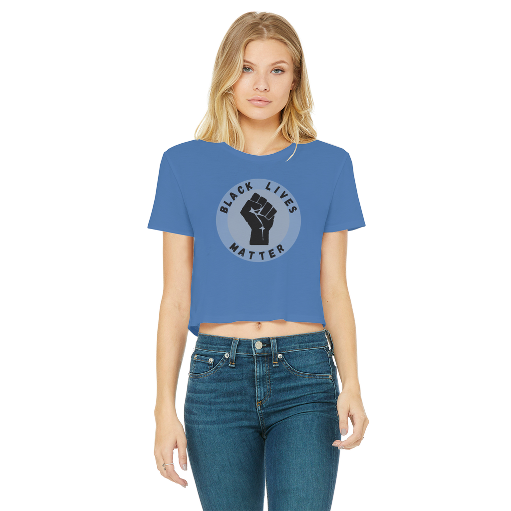 black lives matter Classic Women's Cropped Raw Edge T-Shirt
