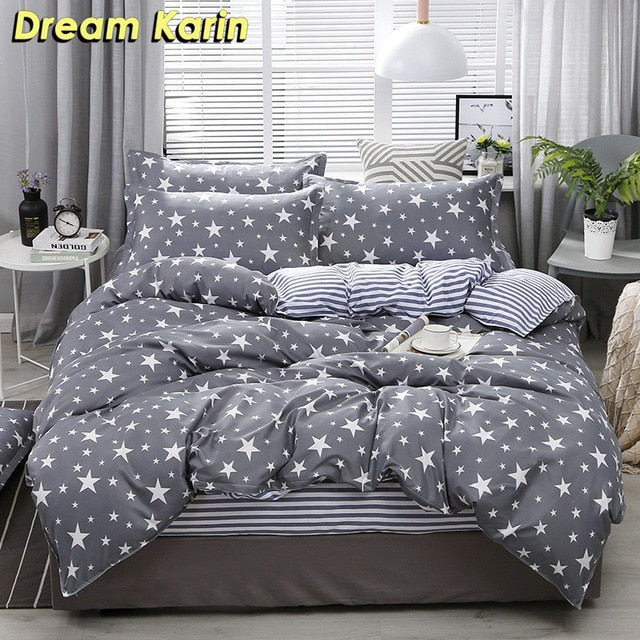 Nordic Simple Bedding Set Adult Duvet Cover Sets Bedclothes Bed Linen Sheet Single Double Queen King size Qulit Covers 240/220