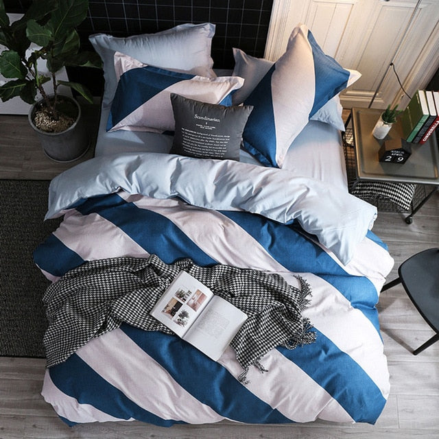 Nordic Simple Bedding Set Adult Duvet Cover Sets Bedclothes Bed Linen Sheet Single Double Queen King size Qulit Covers 240/220