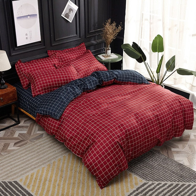 Nordic Simple Bedding Set Adult Duvet Cover Sets Bedclothes Bed Linen Sheet Single Double Queen King size Qulit Covers 240/220