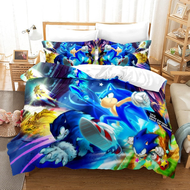 3D Bedding Set 3D Print  Design Duvet Cover Sets King Queen Twin Size Dropshipping Boy gife Sonic *2