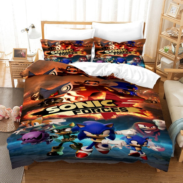 3D Bedding Set 3D Print  Design Duvet Cover Sets King Queen Twin Size Dropshipping Boy gife Sonic *2