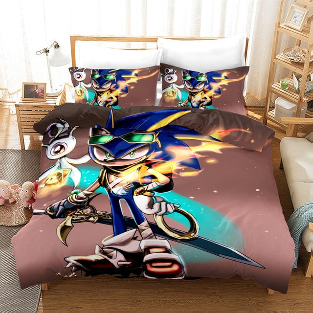 3D Bedding Set 3D Print  Design Duvet Cover Sets King Queen Twin Size Dropshipping Boy gife Sonic *2