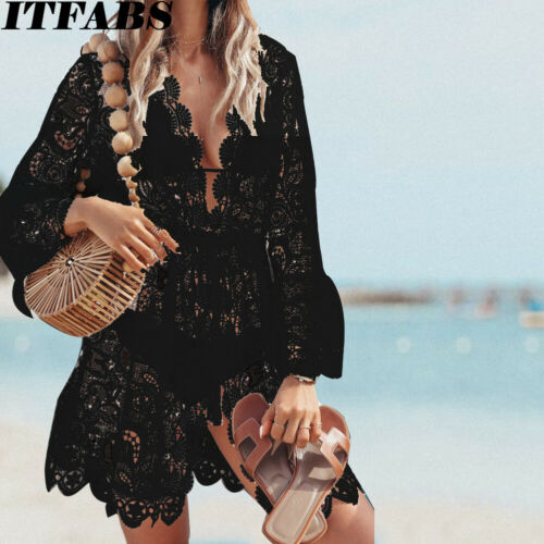 Women sexy Crochet Bikini Cover Up