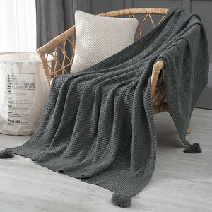 Nordic Style Knitted Blanket Keep Warm Chunky Blanket Bed Sofa Office Leisure Nap Cover Blanket Air Conditioning Tapestry
