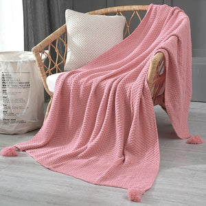 Nordic Style Knitted Blanket Keep Warm Chunky Blanket Bed Sofa Office Leisure Nap Cover Blanket Air Conditioning Tapestry
