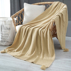 Nordic Style Knitted Blanket Keep Warm Chunky Blanket Bed Sofa Office Leisure Nap Cover Blanket Air Conditioning Tapestry