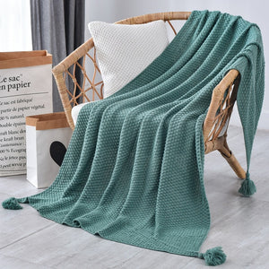 Nordic Style Knitted Blanket Keep Warm Chunky Blanket Bed Sofa Office Leisure Nap Cover Blanket Air Conditioning Tapestry