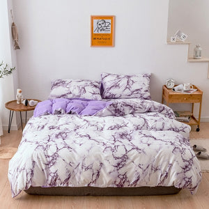 OLOEY 2/3pcs bedding set printed marble bed sets white black Duvet Cover European size King Queen Quilt Cover Comforter Cover