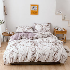 OLOEY 2/3pcs bedding set printed marble bed sets white black Duvet Cover European size King Queen Quilt Cover Comforter Cover