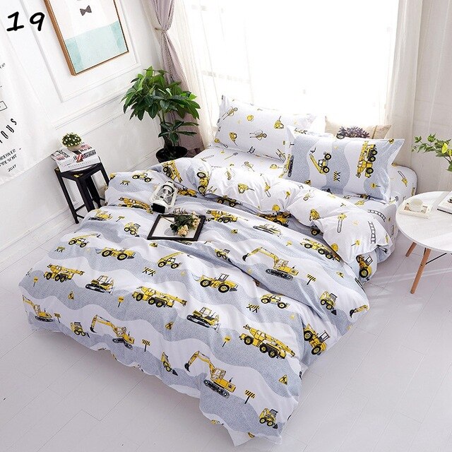 Cartoon Kids Bedding Sets Children Toddler Batman Duvet Cover Set 2/4 PCS Bedding Twin Single 140x200cm Size48
