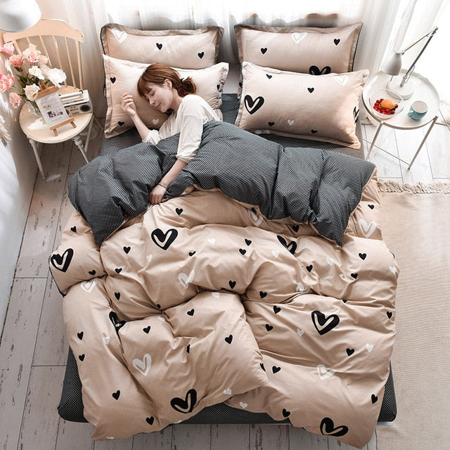 Nordic Simple Bedding Set Adult Duvet Cover Sets Bedclothes Bed Linen Sheet Single Double Queen King size Qulit Covers 240/220