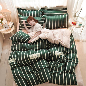 Nordic Simple Bedding Set Adult Duvet Cover Sets Bedclothes Bed Linen Sheet Single Double Queen King size Qulit Covers 240/220
