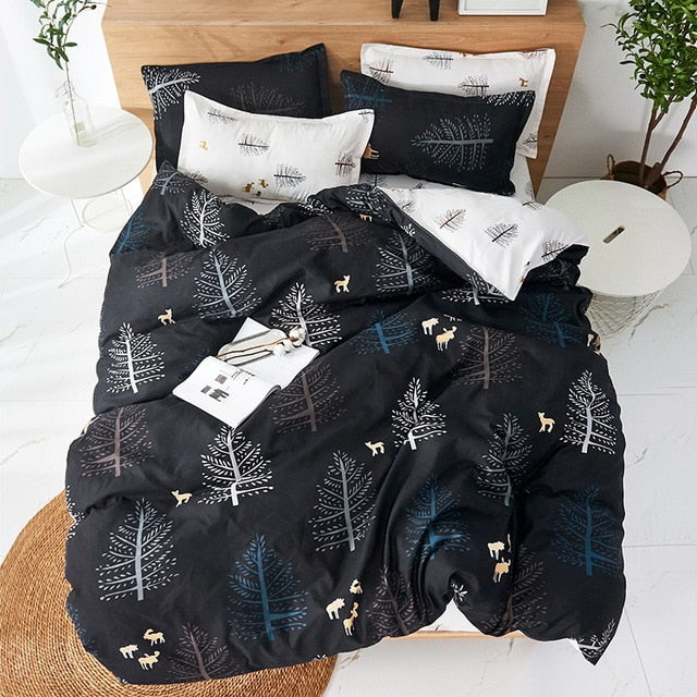 Fashion Simple Style home bedding sets bed linen duvet cover flat sheet Bedding Set Winter Full King Single Queen,bed set 2020
